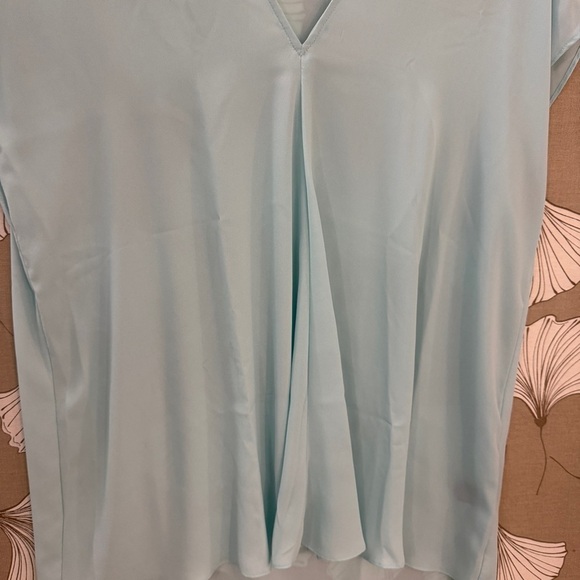 Ralph Lauren Aqua V-Neck Cap Sleeve Blouse Large - Picture 4 of 5